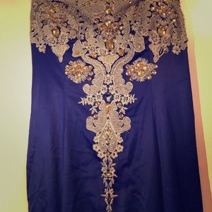 Blue navy blue mermaid dress